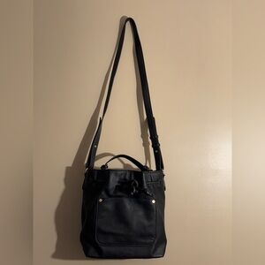 Bucket Bag in Black Vegan Leather